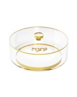 Round Matzah Box with Base by Feldart