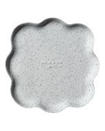 Scalloped Matzah Plate by Ceremonials: Basalt Speckles