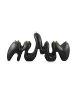 Sculptural Menorah by Hannah Polskin: Obsidian