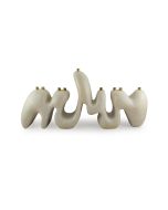 Sculptural Menorah by Hannah Polskin: Cream