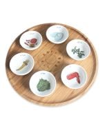 Seder Plate with Illustrated Dishes by Mickala Design