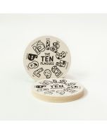 Set of Ten Plagues Dippin' Dabber Coasters by Haggadah Collective: Kids Set