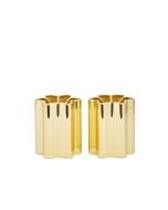Shabbat and Tealight Candleholders by Modern Mensch: Brass