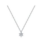 Solid Silver Star of David Necklace by Alef Bet Jewelry