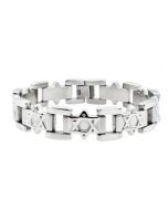Stainless Steel Star of David Repeat Bracelet