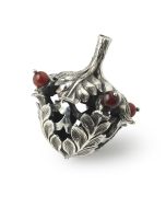 Sterling Acorn Dreidel with Carnelian Stones by Avi Nadav