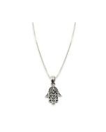 Sterling Filigree Hamsa Necklace