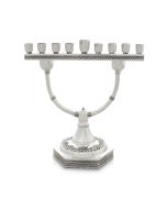 Sterling Silver Convertible Menorah and Candlesticks by Avi Nadav