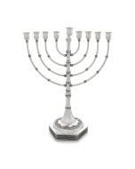 Sterling Silver Menorah with Filigree by Avi Nadav