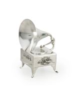 Sterling Silver Phonograph Spice Box