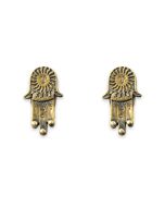 Sun Hamsa Earrings by Alkemie Jewelry