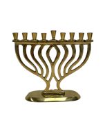 Vintage Brass Wave Menorah