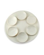 White on White Pattern Seder Plate by Maiyan Ben Yona