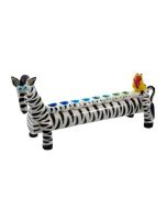 Ceramic Zebra Menorah by Inna Olshansky