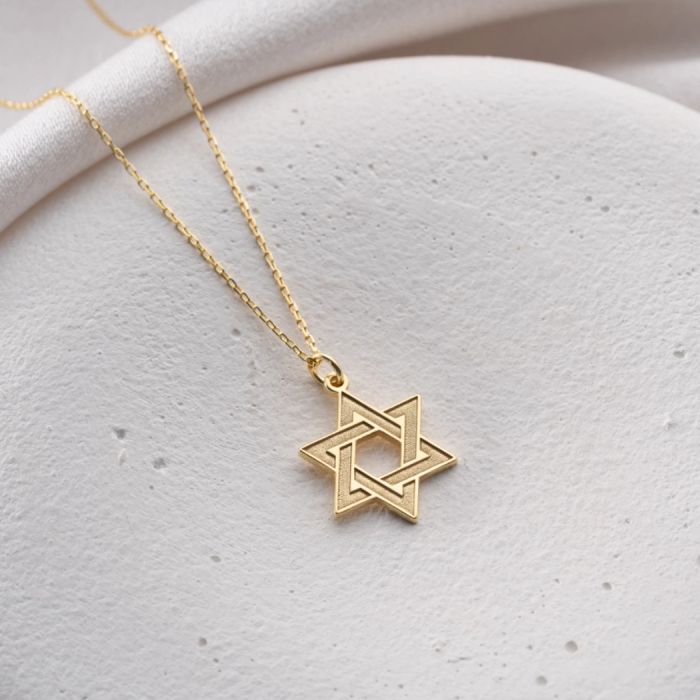 Gold-plated Dimensional Star of David Necklace Gold-plated Dimensional Star of David Necklace