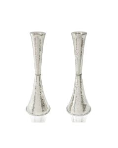 10" Hammered Sterling Silver Candlsticks by Avi Nadav