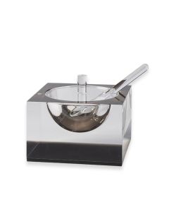 Acrylic Honey and Salt Dish and Spoon by Apeloig Collection: Smoke