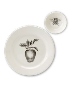 Apple and Bee Serving Set by Laura Zindel