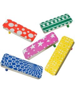 Assorted Colorful Tin Groggers