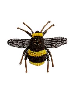 Beaded Bumblebee Brooch by Trovelore