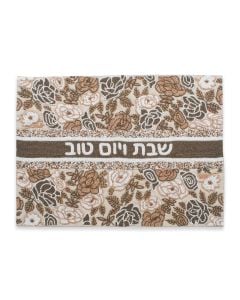 Beaded Floral Challah Cover in Gold by Lyss & Katt Collective