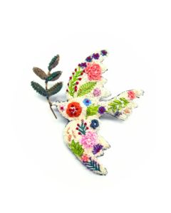 Beaded Peace Brooch by Trovelore