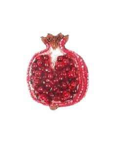 Beaded Pomegranate Brooch by Trovelore
