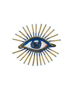 Beaded Sea Mystic Eye Brooch by Trovelore