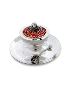 Bee Hive Sterling Apple and Honey Serving Set by Avi Nadav