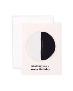 Birthday Notecard: Black & White Cookie