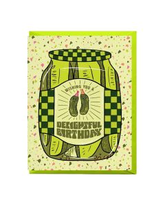 Birthday Notecard: Delightful Pickles