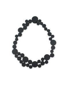 Black Abstraction Necklace by Iskin
