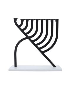Black and White Alef Menorah by Alef Objects