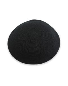 Black Knit Kippah: 5.25"