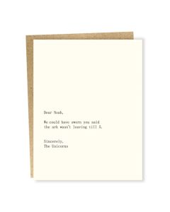 Blank Notecard: Dear Noah