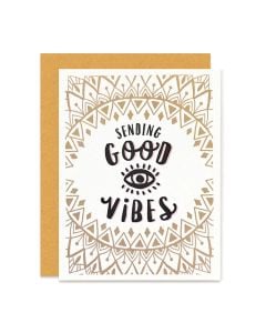 Blank Notecard: Good Vibes Evil Eye