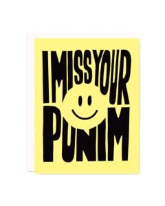 Blank Notecard: I Miss Your Punim