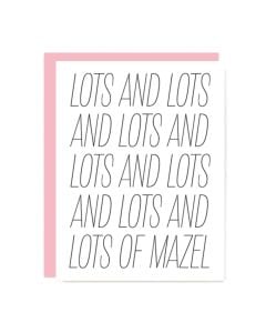 Mazel Tov Notecard: Lots of Mazel