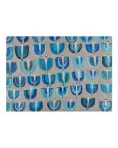 Blue Menorahs Glass Drip Tray by Arielle Zorger