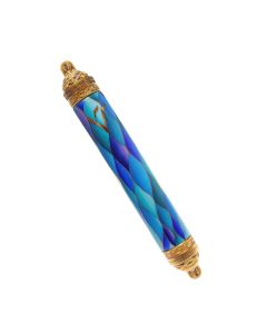 Blue Wave Mezuzah by Zvezdin's Workshop