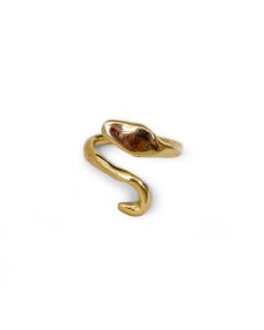 Brass Guardian Serpent Ring