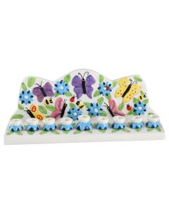 Ceramic Butterfly Menorah