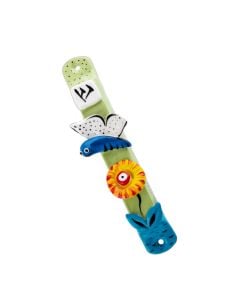 Ceramic Butterfly Mezuzah by Inna Olshansky