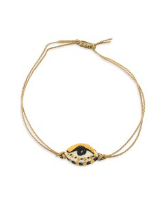 Ceramic Evil Eye Charm Bracelet by Carola Spitzer