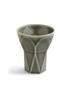 Ceramic Geometric Grey Kiddush Cup by Studio Armadillo