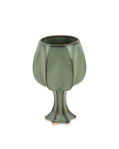 Ceramic Washed Denim Kiddush Cup by Feldi Studios