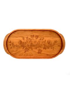 Cherry Wild Rose Challah Tray by JK Adams