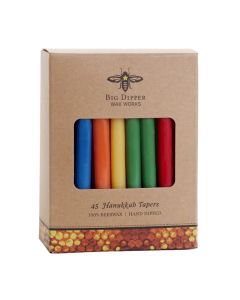 Colorful Beeswax Hanukkah Candles by Big Dipper Wax Works