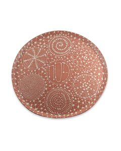 Cream on Red Seder Plate by Maiyan Ben Yona