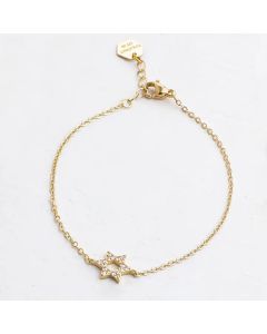 Crystal Star of David Bracelet by Shlomit Ofir